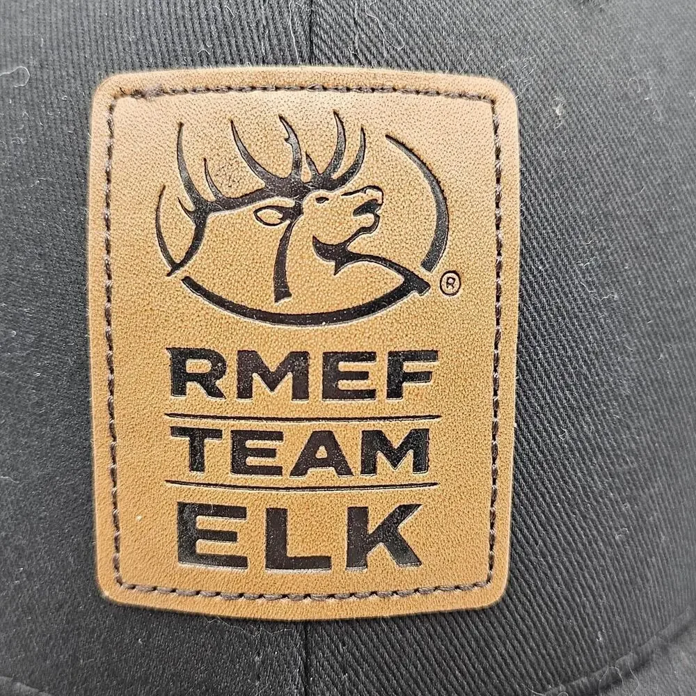 RMEF Team Elk Hat Cap Snap Back Mens One Size Black Mesh Trucker Hunting